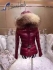 MONCLER TATIE JACKET with fox fur and elastic belt